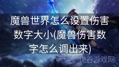 魔兽世界怎么设置伤害数字大小(魔兽伤害数字怎么调出来)