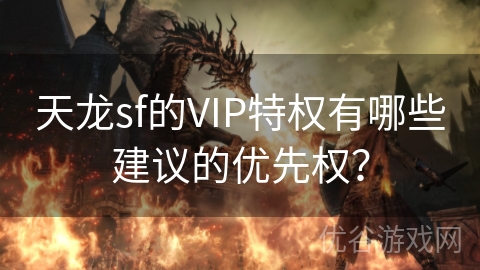 天龙sf的VIP特权有哪些建议的优先权？