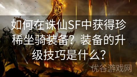 如何在诛仙SF中获得珍稀坐骑装备？装备的升级技巧是什么？