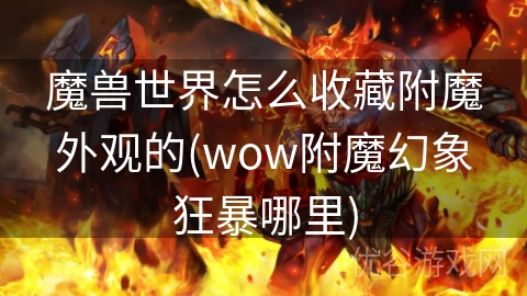 魔兽世界怎么收藏附魔外观的(wow附魔幻象狂暴哪里)