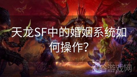 天龙SF中的婚姻系统如何操作？