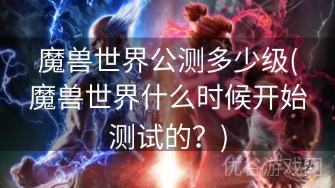 魔兽世界公测多少级(魔兽世界什么时候开始测试的？)