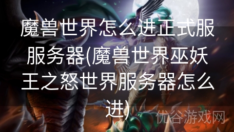 魔兽世界怎么进正式服服务器(魔兽世界巫妖王之怒世界服务器怎么进)