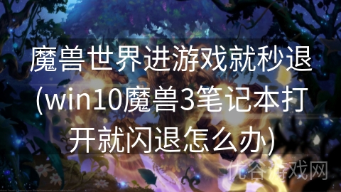 魔兽世界进游戏就秒退(win10魔兽3笔记本打开就闪退怎么办)