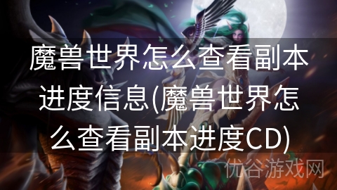 魔兽世界怎么查看副本进度信息(魔兽世界怎么查看副本进度CD)