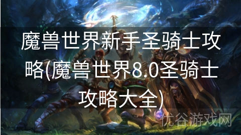 魔兽世界新手圣骑士攻略(魔兽世界8.0圣骑士攻略大全)