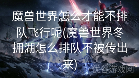 魔兽世界怎么才能不排队飞行呢(魔兽世界冬拥湖怎么排队不被传出来)