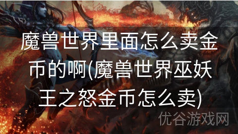 魔兽世界里面怎么卖金币的啊(魔兽世界巫妖王之怒金币怎么卖)