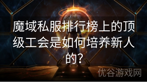 魔域私服排行榜上的顶级工会是如何培养新人的？