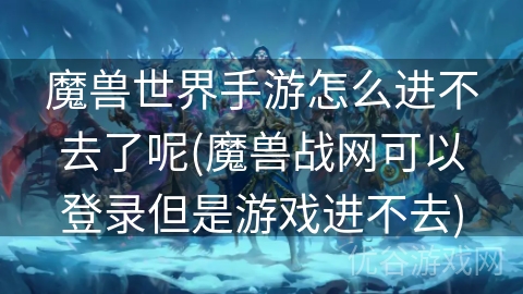 魔兽世界手游怎么进不去了呢(魔兽战网可以登录但是游戏进不去)