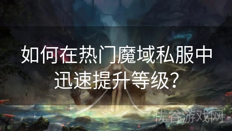 如何在热门魔域私服中迅速提升等级？