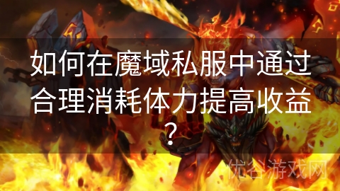 如何在魔域私服中通过合理消耗体力提高收益？