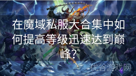 在魔域私服大合集中如何提高等级迅速达到巅峰？