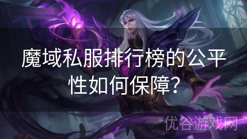 魔域私服排行榜的公平性如何保障？