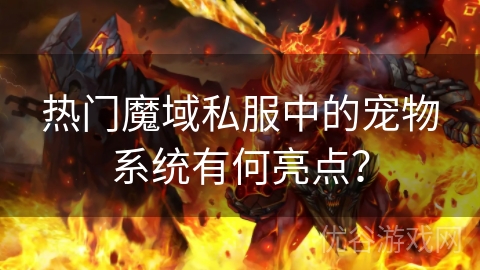 热门魔域私服中的宠物系统有何亮点？