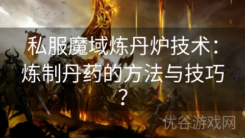 私服魔域炼丹炉技术：炼制丹药的方法与技巧？