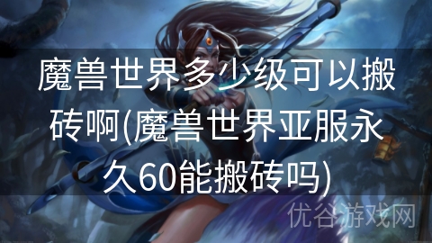 魔兽世界多少级可以搬砖啊(魔兽世界亚服永久60能搬砖吗)