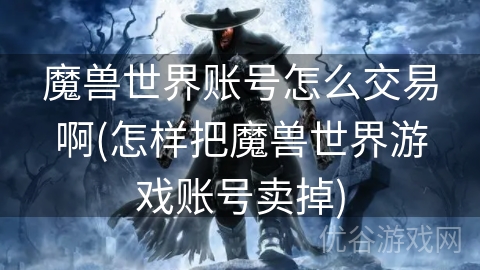 魔兽世界账号怎么交易啊(怎样把魔兽世界游戏账号卖掉)