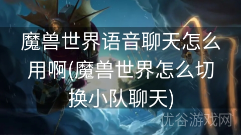 魔兽世界语音聊天怎么用啊(魔兽世界怎么切换小队聊天)