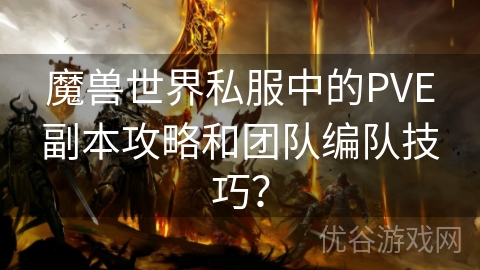 魔兽世界私服中的PVE副本攻略和团队编队技巧？