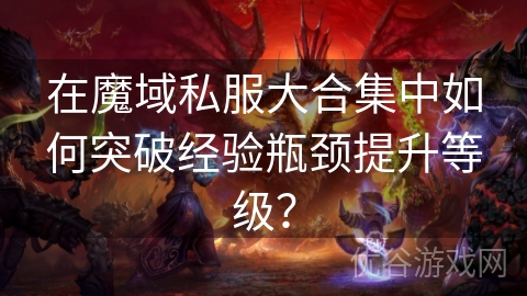 在魔域私服大合集中如何突破经验瓶颈提升等级？