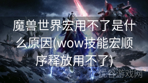 魔兽世界宏用不了是什么原因(wow技能宏顺序释放用不了)