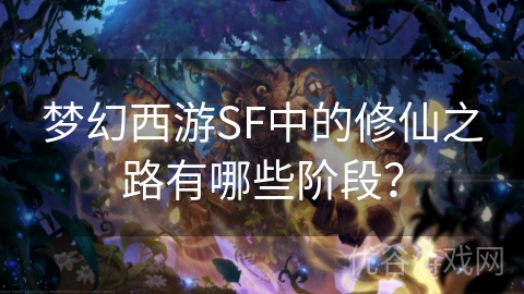 梦幻西游SF中的修仙之路有哪些阶段？