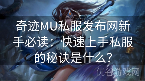 奇迹MU私服发布网新手必读：快速上手私服的秘诀是什么？