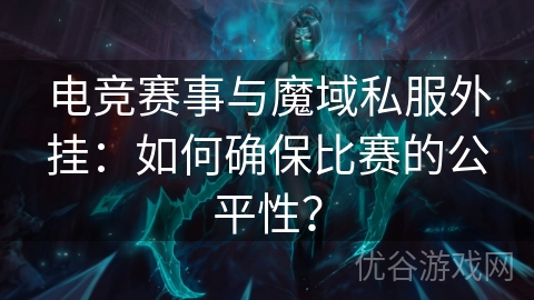 电竞赛事与魔域私服外挂：如何确保比赛的公平性？