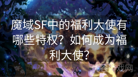 魔域SF中的福利大使有哪些特权？如何成为福利大使？