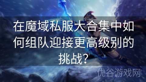 在魔域私服大合集中如何组队迎接更高级别的挑战？