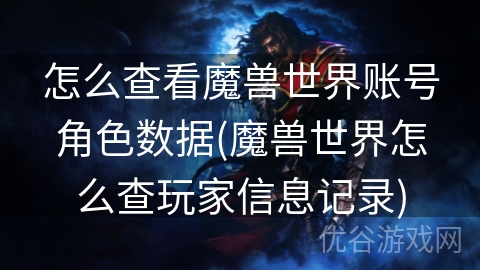 怎么查看魔兽世界账号角色数据(魔兽世界怎么查玩家信息记录)