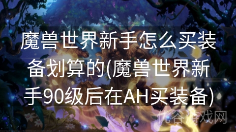 魔兽世界新手怎么买装备划算的(魔兽世界新手90级后在AH买装备)