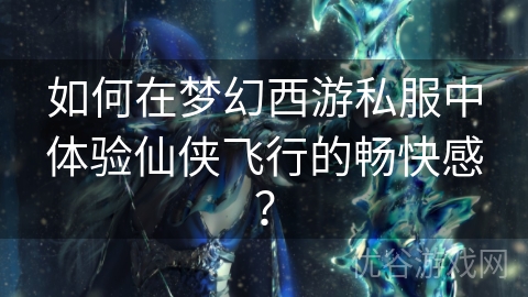 如何在梦幻西游私服中体验仙侠飞行的畅快感？