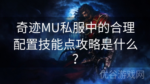 奇迹MU私服中的合理配置技能点攻略是什么？