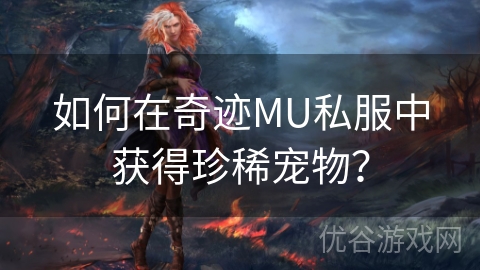 如何在奇迹MU私服中获得珍稀宠物？