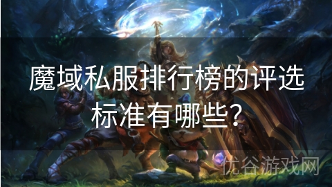 魔域私服排行榜的评选标准有哪些？