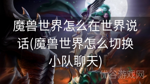 魔兽世界怎么在世界说话(魔兽世界怎么切换小队聊天)