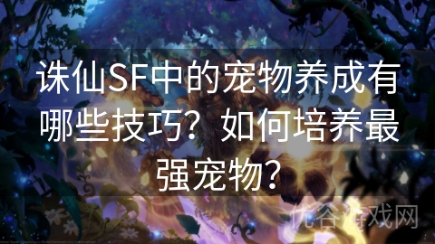 诛仙SF中的宠物养成有哪些技巧？如何培养最强宠物？