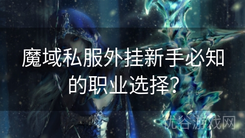 魔域私服外挂新手必知的职业选择？