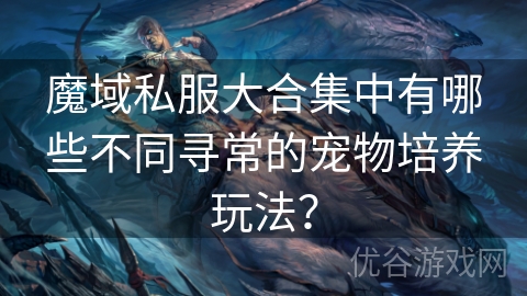 魔域私服大合集中有哪些不同寻常的宠物培养玩法？