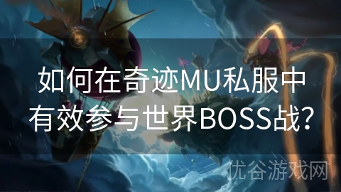 如何在奇迹MU私服中有效参与世界BOSS战？