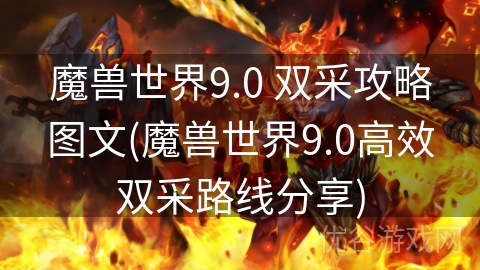 魔兽世界9.0 双采攻略图文(魔兽世界9.0高效双采路线分享)