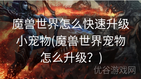 魔兽世界怎么快速升级小宠物(魔兽世界宠物怎么升级？)