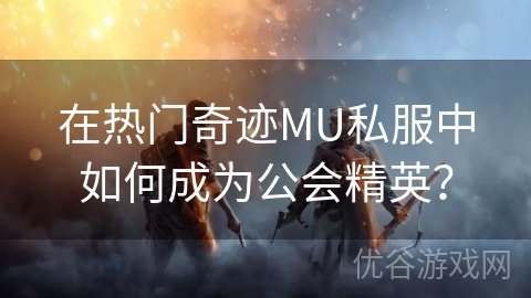 在热门奇迹MU私服中如何成为公会精英？