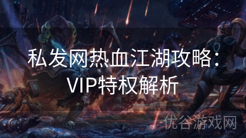 私发网热血江湖攻略：VIP特权解析