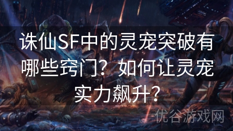 诛仙SF中的灵宠突破有哪些窍门？如何让灵宠实力飙升？