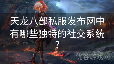 天龙八部私服发布网中有哪些独特的社交系统？