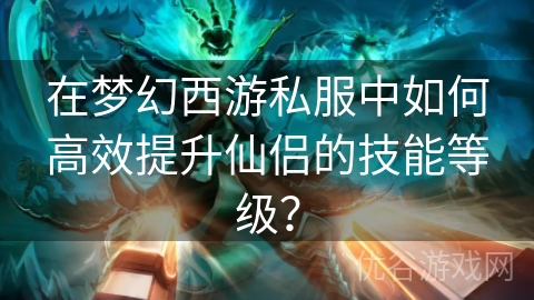 在梦幻西游私服中如何高效提升仙侣的技能等级？