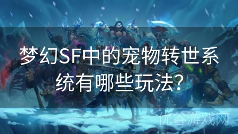 梦幻SF中的宠物转世系统有哪些玩法？